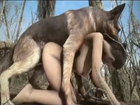 Big tits sexy teen beastiality sex with a horny dog